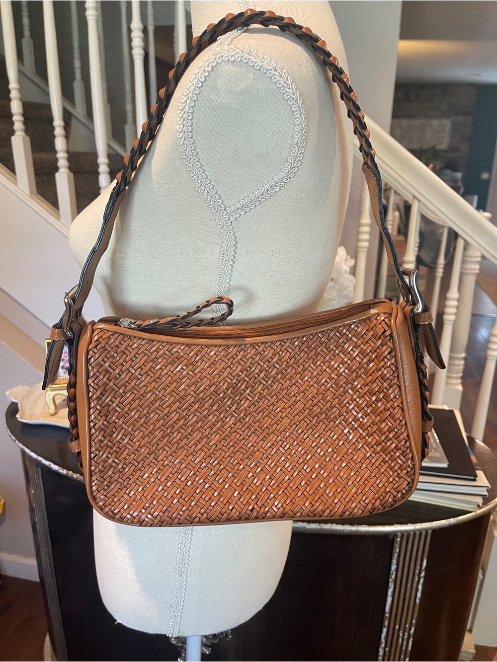 Talbots Woven Leather Shoulder Purse